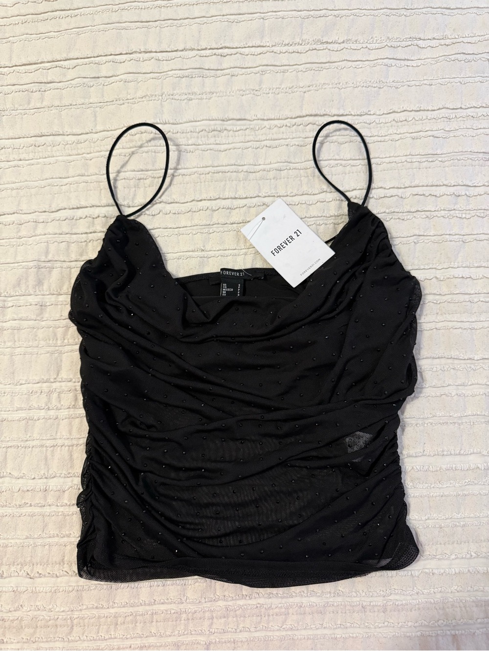 Forever 21 Sparkly Cowl Neck Top